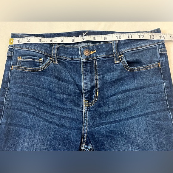 Hollister Dark Blue Mid-Rise Super Skinny Jeans Classic Stretch Women’s Size 7R - Picture 7 of 14
